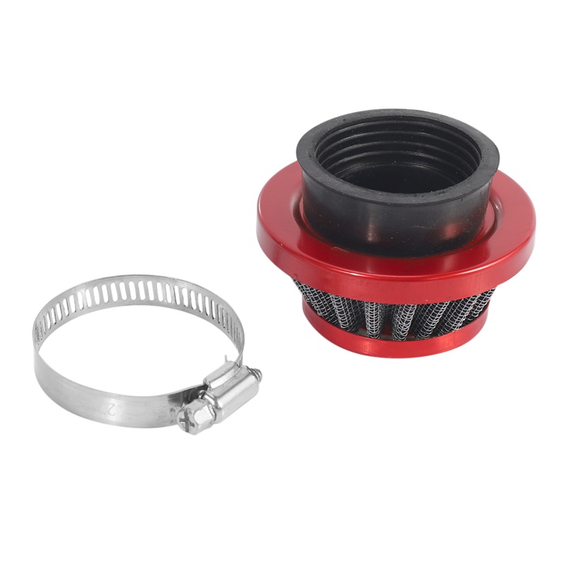 Bộ lọc không khí 44Mm cho 47Cc 49Cc 2 thì Bộ nâng cấp xe đạp siêu bỏ túi Mini Dirt Bike Atv Quad Aluminium Air Filter Set Red