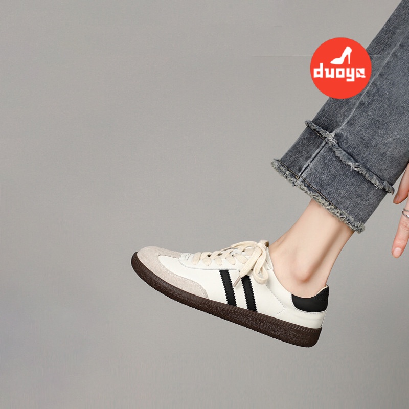 Duoya Giày Thể Thao Đế Dày Bằng Da Mềm Phù Hợp Với Mùa Xuân Thu Cho Nữ Giới