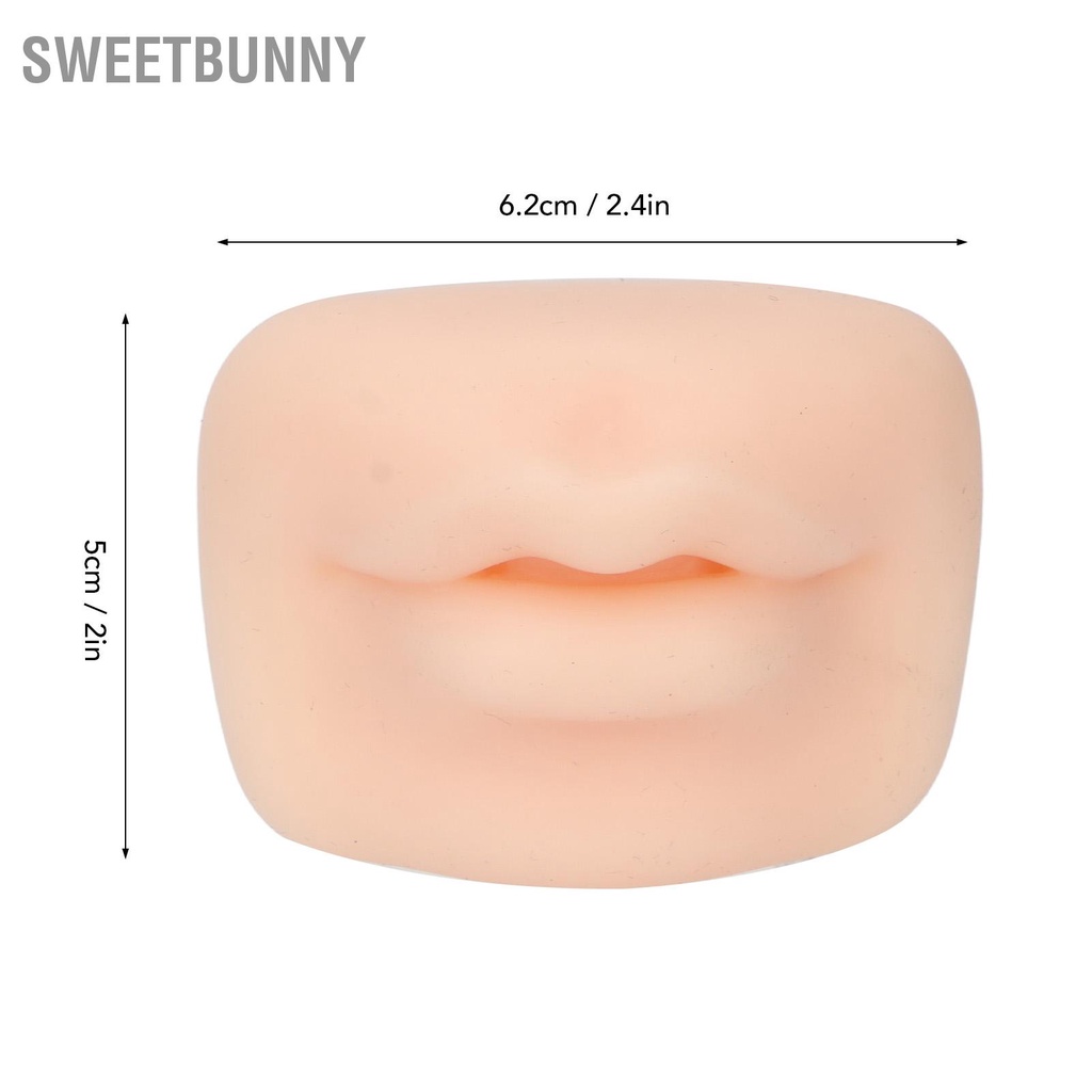 SweetBunny Mô hình môi silicon 3D thực hành xỏ khuyên mềm bán vĩnh viễn