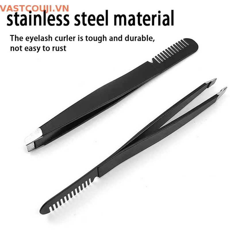 Nhíp Tỉa Lông Mày 2 Trong 1 Bằng Thép Không Gỉ Tiện Dụng