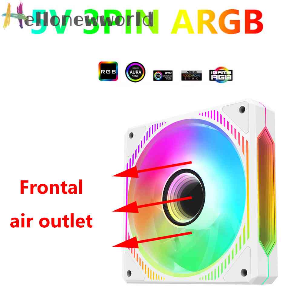 Quạt Tản Nhiệt 120mm 12V 4 Pin PWM 5V 3 Pin ARGB Phát Sáng Dành Cho Máy Tính