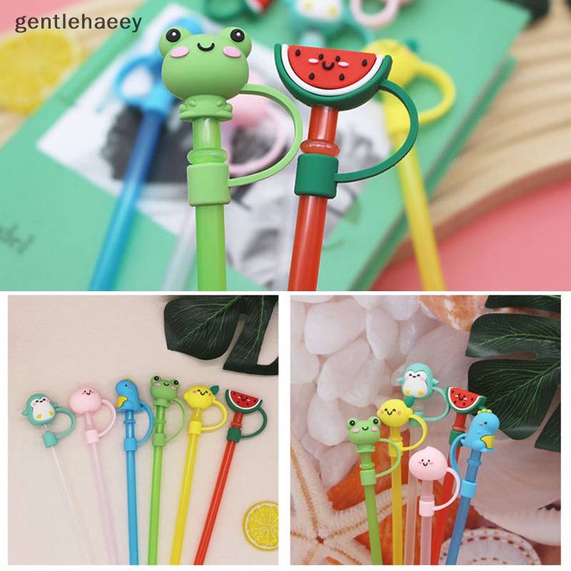 1 Nắp Đậy Ống Hút Bằng Silicon Họa Tiết Hoạt Hình Dễ Thương