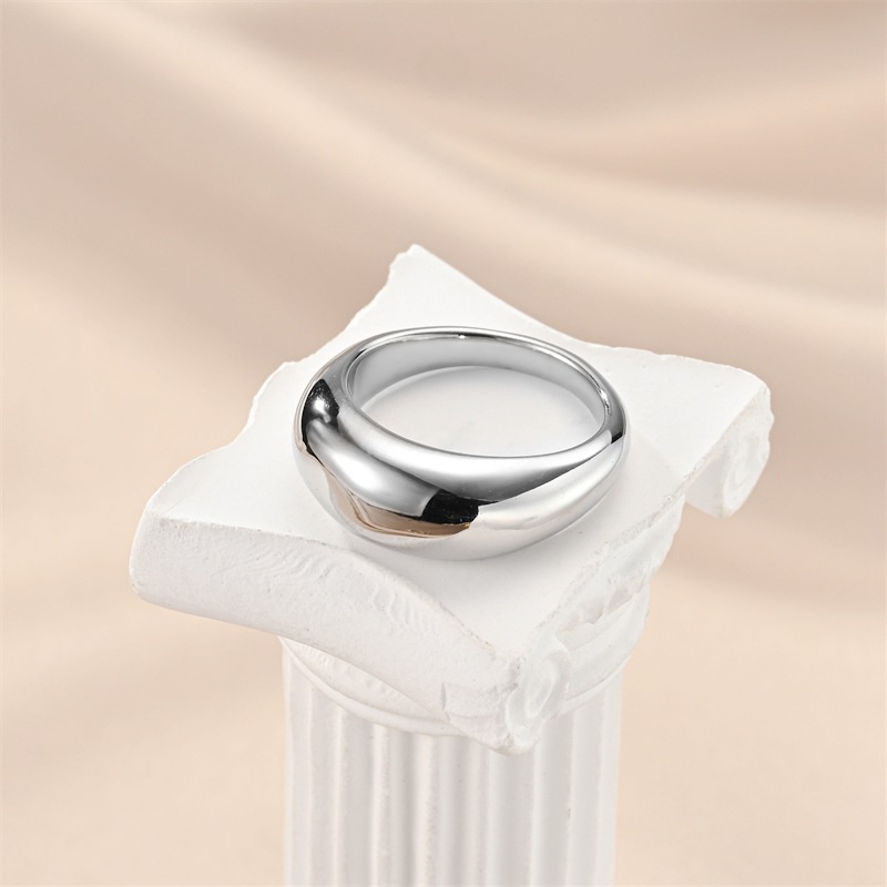 Nhẫn Thép Titan Không Gỉ Phong Cách arc Thời Trang Mới Cho Nữ
