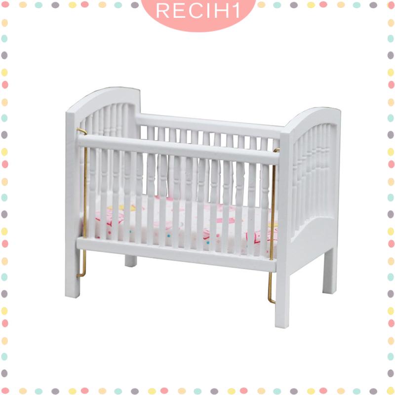 Mô Hình Nôi Em Bé Bằng Gỗ Tỉ Lệ 1: 12 Trang Trí Nhà Búp Bê