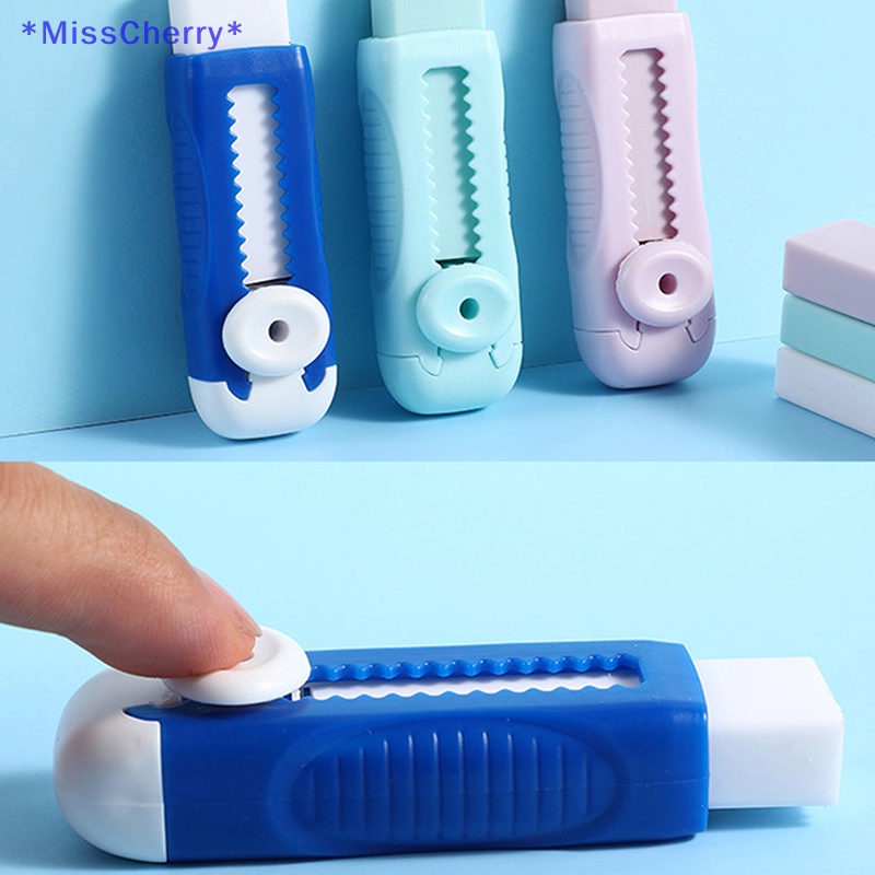 1 Bộ Gôm Tẩy Bút Chì Màu Bằng Nhựa Có Thể Thu Gọn Tiện Dụng Mới