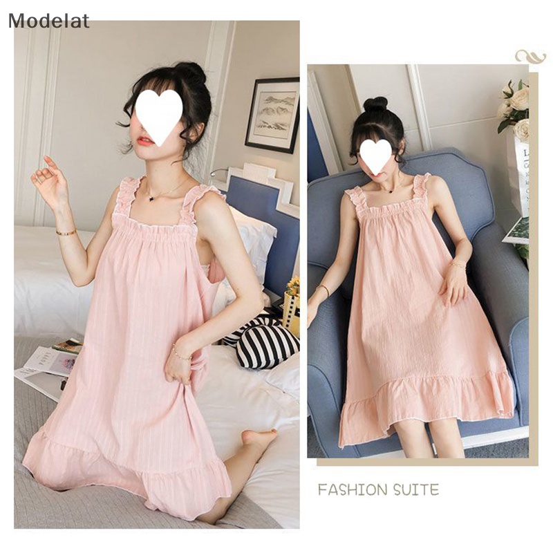 Mfc Đầm Ngủ Hai Dây Mỏng Dáng Rộng Thoải Mái Nhiều Màu Sắc Cho Nữ