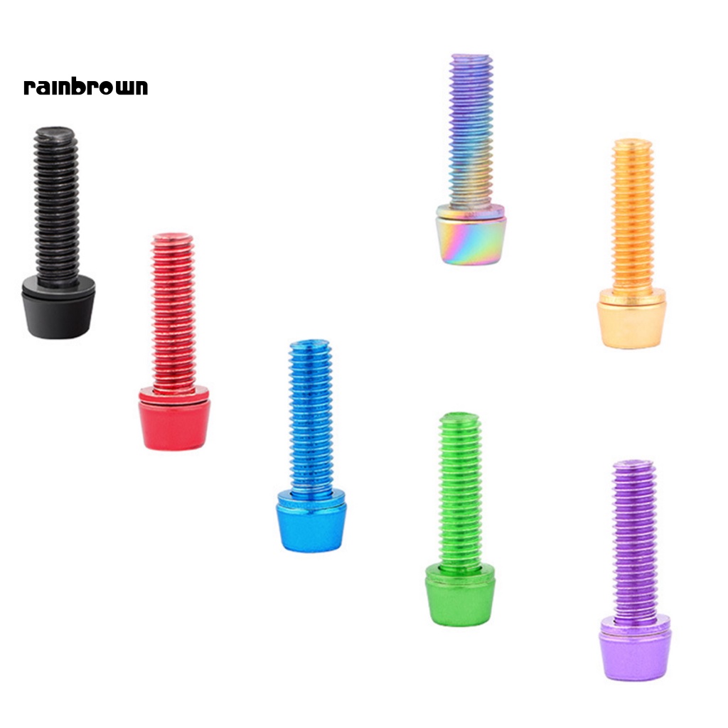 Bộ 6 Ốc Vít Bằng Thép Titan Mạ Cứng Chống Mòn Độ Cứng Cao Cho Xe Đạp