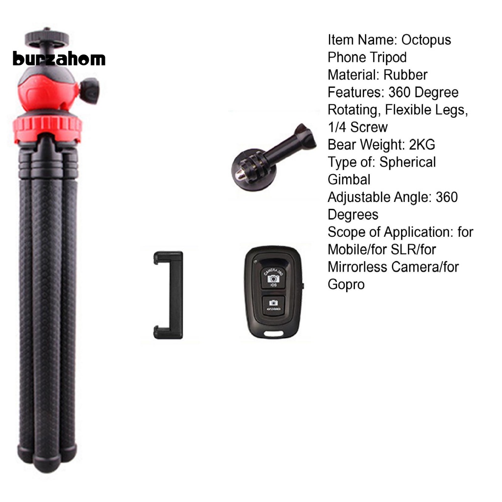 1 Bộ Giá Đỡ Ba Chân Đầu Cầu Linh Hoạt Xoay 360 Độ Ốc Vít 1 / 4 Cho Điện Thoại Dùng Ngoài Trời