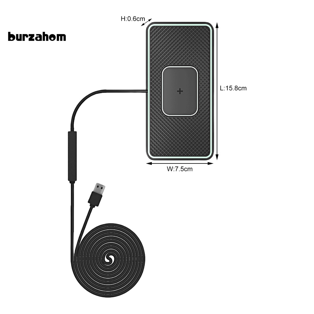 1 Bộ Đế Sạc Nhanh Không Dây QI 15W Tối Đa 2 Trong 1 Chống Trượt Có Chức Năng Sạc USB