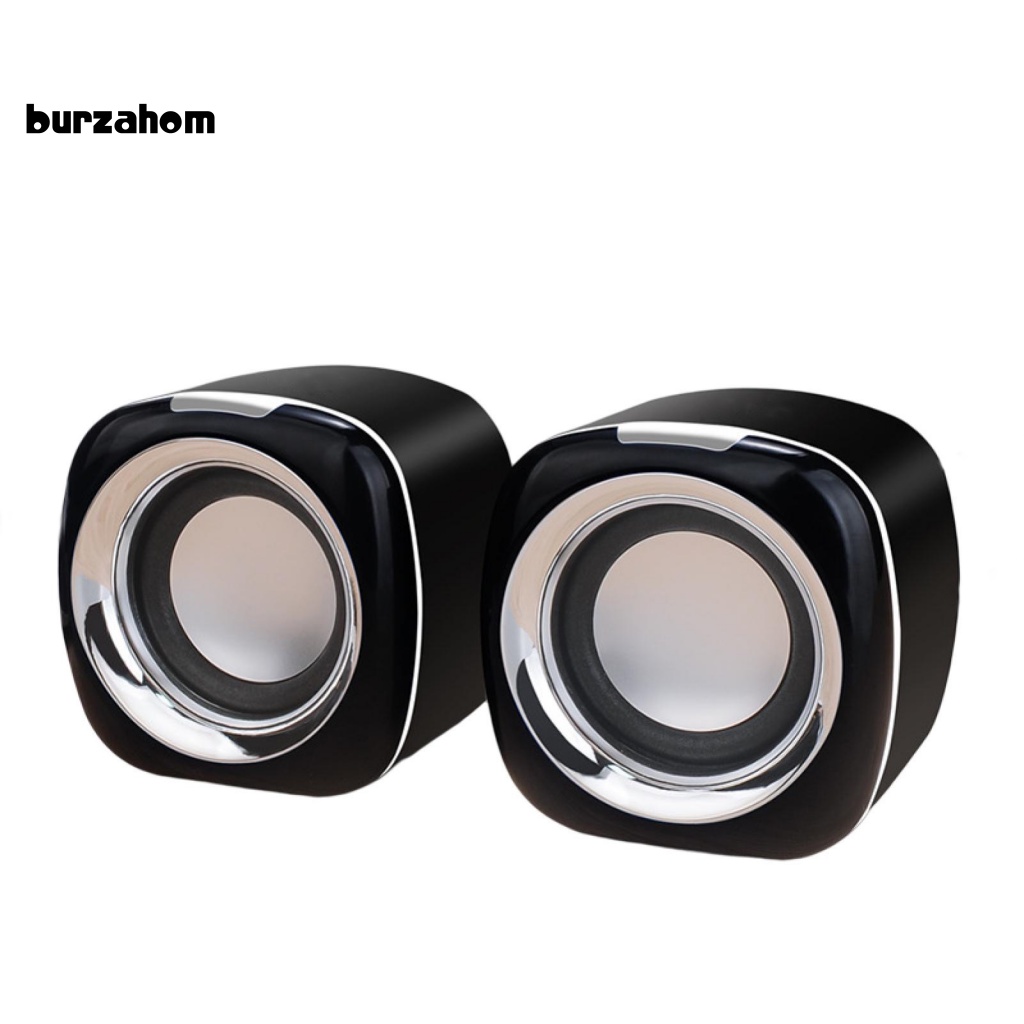 Set 2 Loa Âm Thanh Subwoofer Có Nút Điều Chỉnh Âm Lượng Cho Laptop Máy Tính Để Bàn