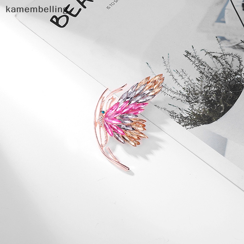 Trâm Cài Áo Hình Bướm Đính Pha Lê Màu Gradient Phong Cách Pháp Thanh Lịch Cao Cấp