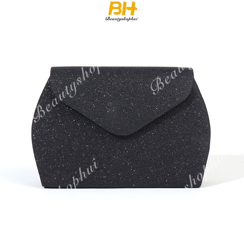 Túi Đeo Chéo Nhỏ Hình Vuông Dây Xích Tối Giản Lấp Lánh Cho Nữ Dự Tiệc Mới