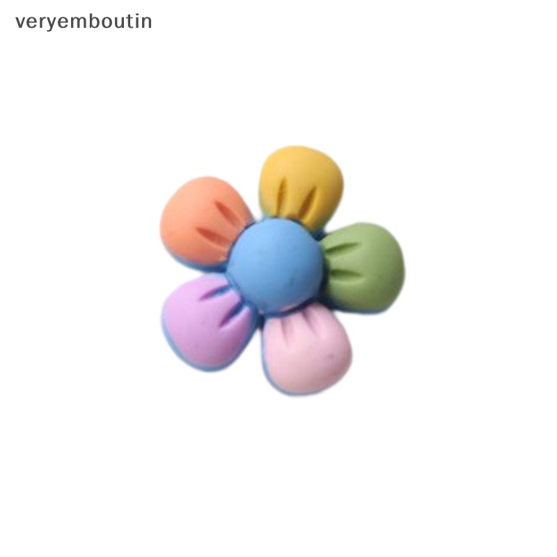 Set 10 Kẹp Tóc Hình Hoa Năm Cánh Nhiều Màu Sắc DIY