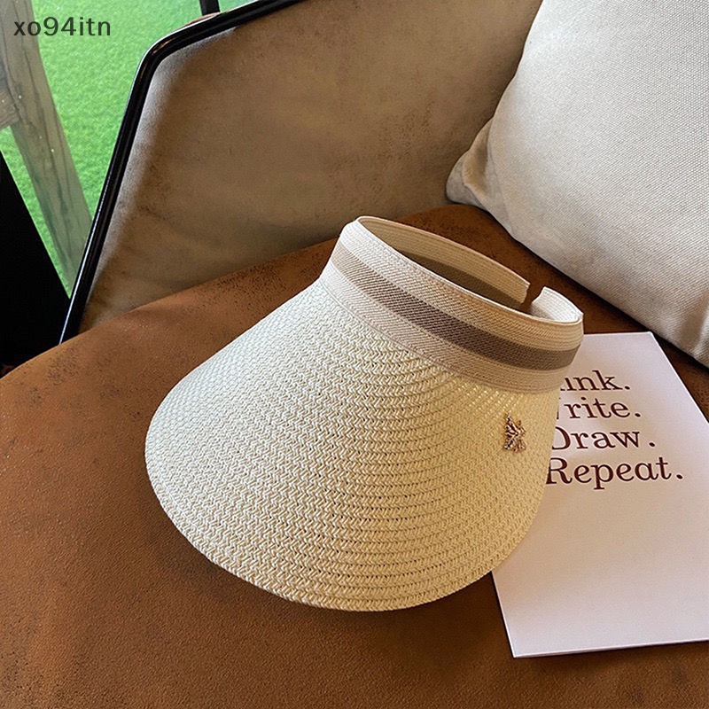 Mũ Cói Che Nắng / Che Nắng / Đi Biển Hở Chóp Gấp Gọn Được Hợp Thời Trang Cho Nữ