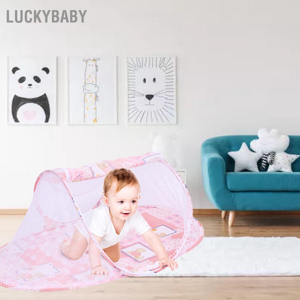Mùng lều lưới chống muỗi cho bé sơ sinh - Màn Chụp Cho Bé Gấp Gọn - Dây kéo thoáng khí - HILUCKYBABY