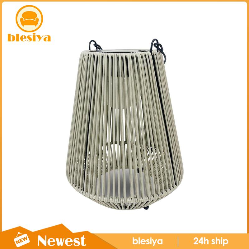 [Blesiya] Đèn Lồng Kim Loại Năng Lượng Mặt Trời Treo Trang Trí Bàn Có Tay Cầm Cho Sân Vườn