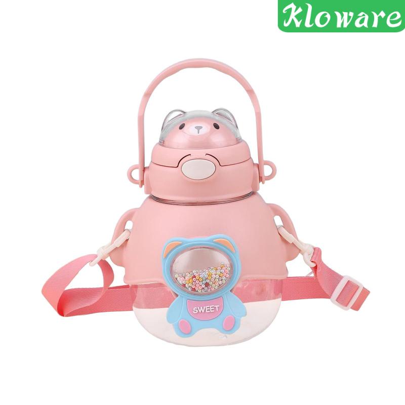 Bình Nước Có Ống Hút Họa Tiết Hoạt Hình Dành Cho Thanh Thiếu Niên Cắm Trại