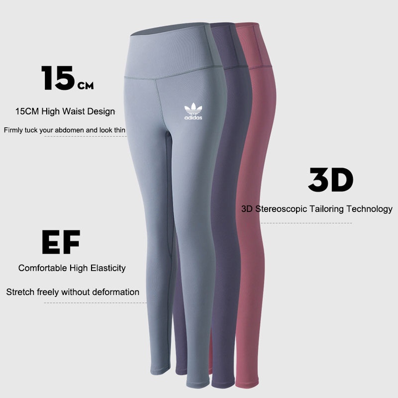 Quần Legging Thể Thao Adidas Lưng Cao Chất Liệu Thấm Hút Khô Thoáng Nhanh Chóng