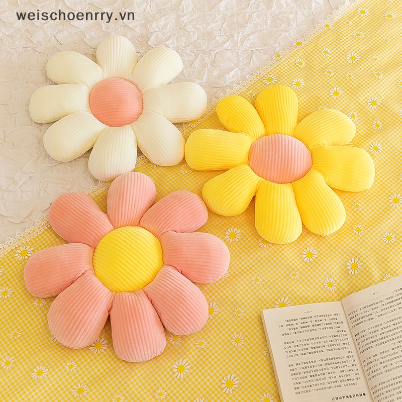 Gối Bông Hình Hoa Cúc / Hướng Dương Hoạt Hình Trang Trí Ghế Sofa