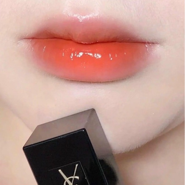 Son kem YSL fullsize fullbox màu 604 Hồng cam đào dòng son dưỡng bóng siêu lỳ