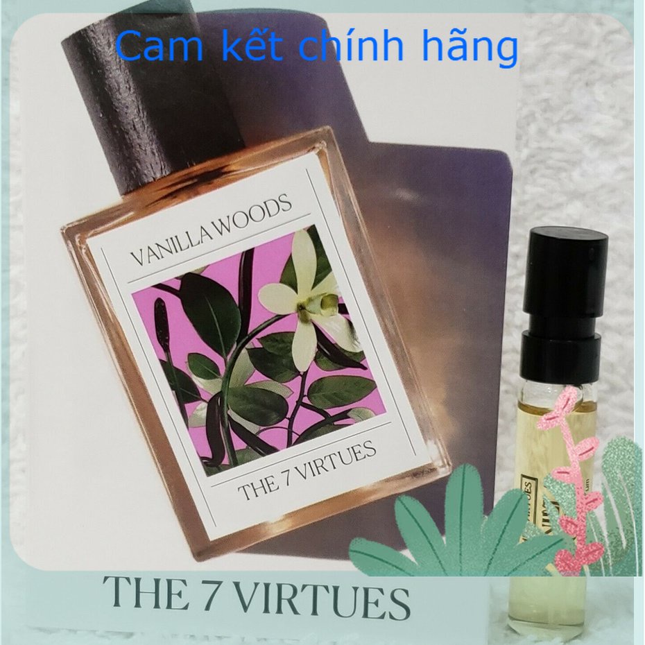 Vial nước hoa The 7 Virtues Vanilla Woods, Santal 1.7ml gift sephora