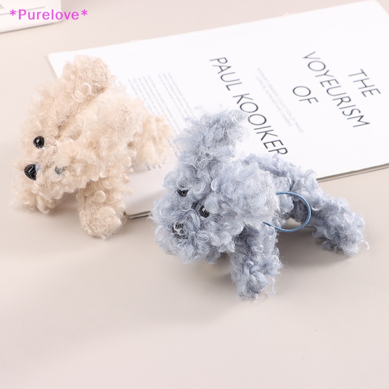 1 Thú Nhồi Bông Hình Cún Con Đáng Yêu Treo Chìa Khóa Xe Hơi Mới