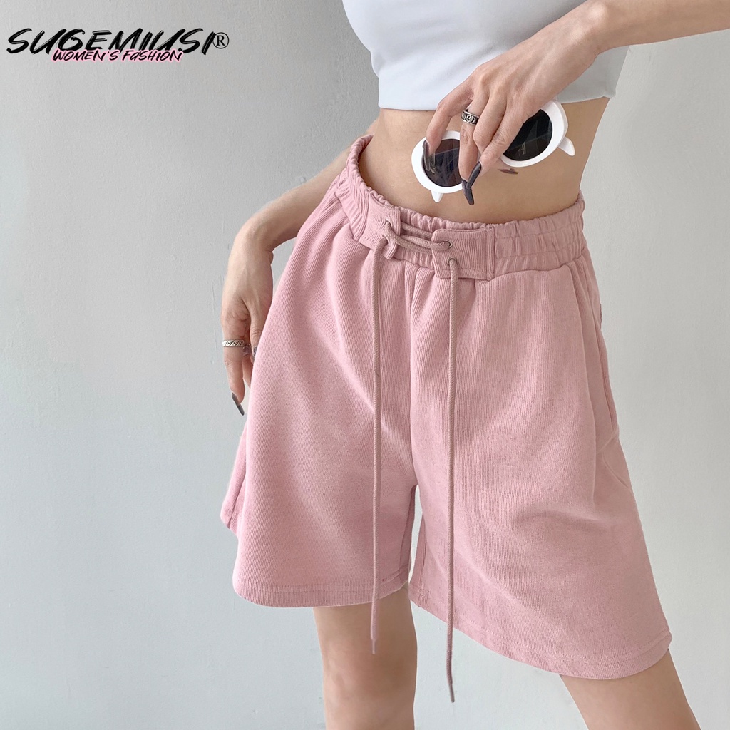 Quần Lửng Thể Thao Lưng Cao Ống Rộng Thời Trang Mùa Hè Dành Cho Nữ -40-100kg/Plus Size/S-4XL
