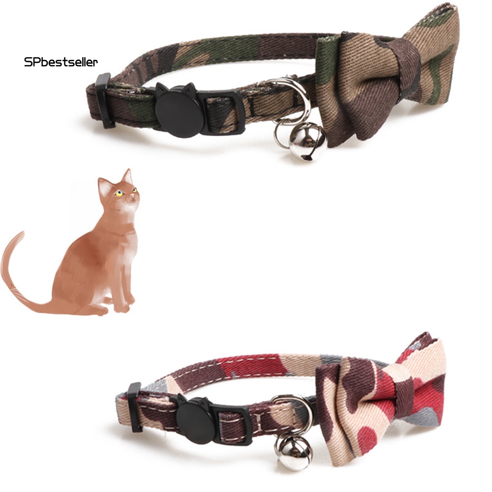 Vòng Cổ Thắt Nơ Họa Tiết Rằn Ri Cho Thú Cưng