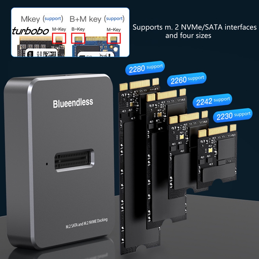 Khay Đựng Ổ Cứng Bằng Hợp Kim Nhôm Cho Desktop M.2 SATA / NVMe Type-C 3.1