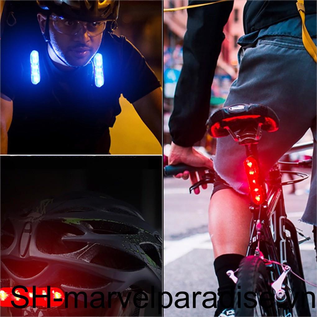 Đèn LED Cảnh Báo An Toàn Gắn Đuôi Xe Đạp Sạc Cổng USB Chống Nước Xoay Được