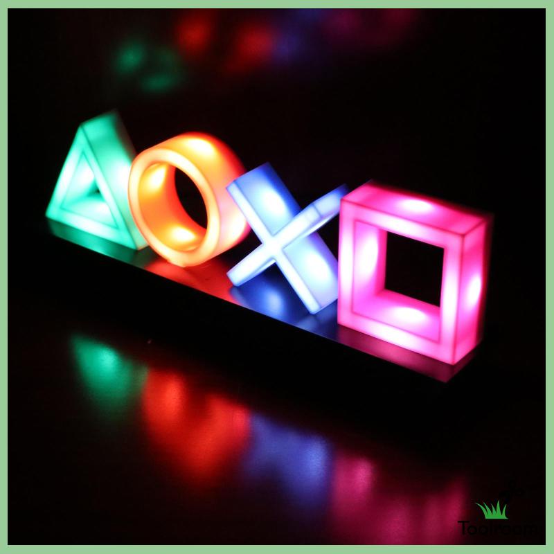 Đèn Led 3 Chế Độ Chiếu Sáng Hình Biểu Tượng Game Độc Đáo