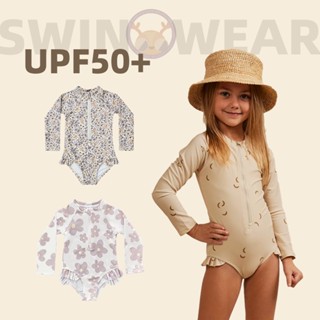 Bộ Đồ Bơi Một Mảnh Chống Nắng Mau Khô Dễ Thương UPF50 + Cho Bé Gái 1-9 Tuổi