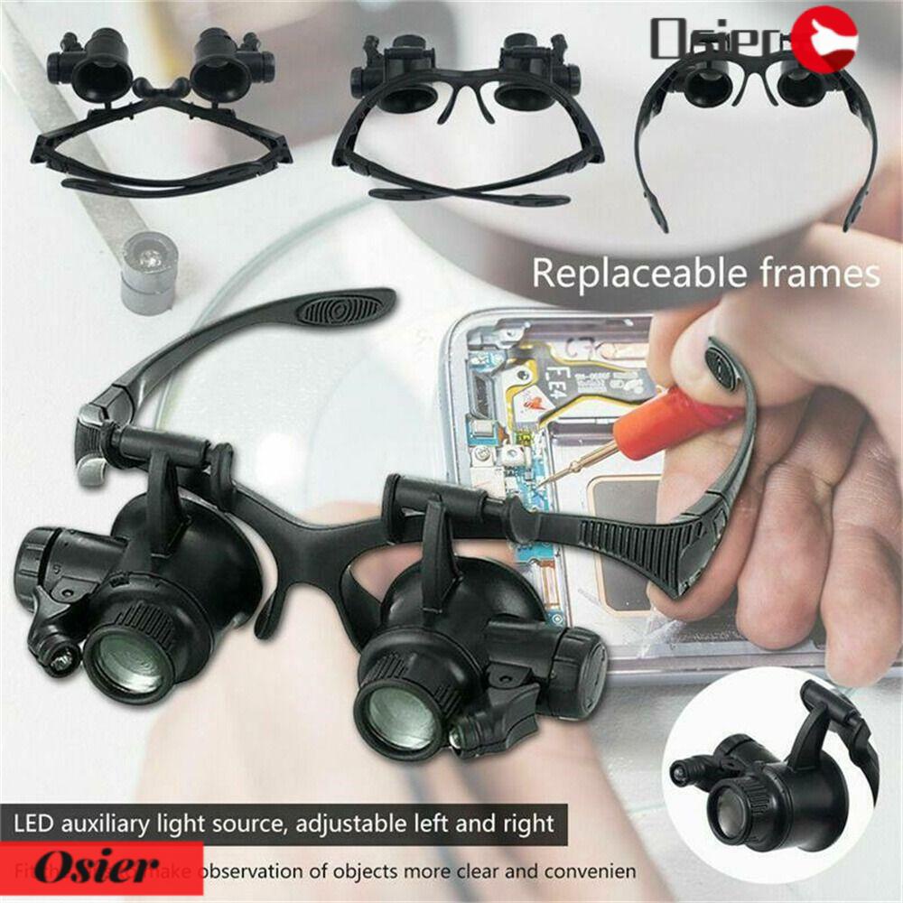 Kính Lúp Đeo Đầu Độ Phóng Đại Cao Kèm Đèn LED Bằng Acrylic 1