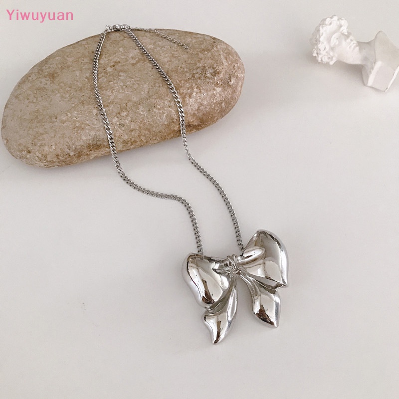 Vòng Cổ Choker Bằng Kim Loại Mặt Nơ Đính Ngọc Trai Thời Trang Mới