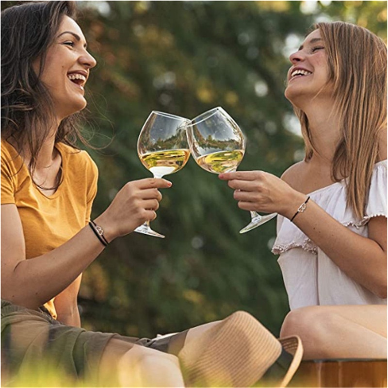 Set 1 / 2 Vòng Tay Dây Bện Mặt Hình Trái Tim Màu Đen