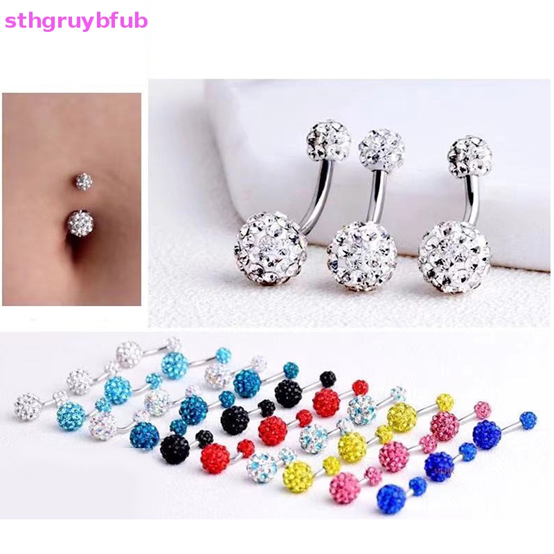 1 Khuyên Rốn Bằng Thép Không Gỉ Đính Đá Zircon Dễ Thương