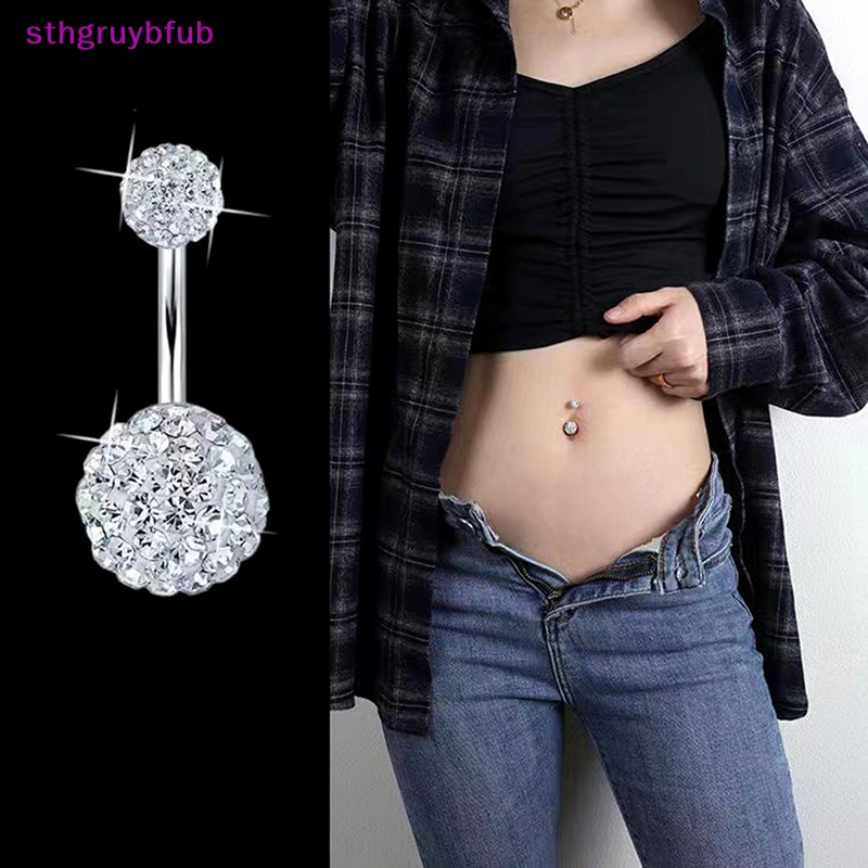 1 Khuyên Rốn Bằng Thép Không Gỉ Đính Đá Zircon Dễ Thương