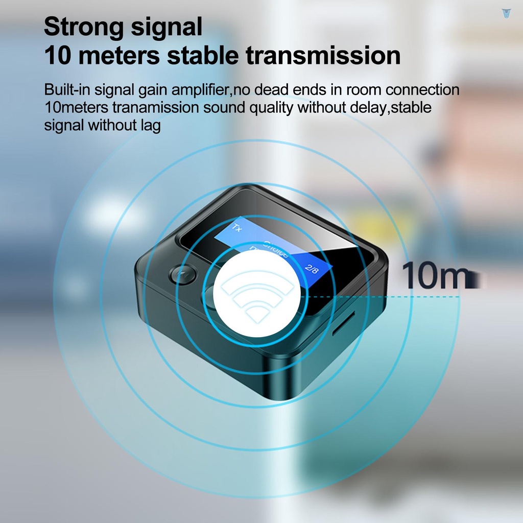 Thiết Bị Truyền Nhận Tín Hiệu Âm Thanh C39S BT 5.0 Màn Hình LCD Giắc Cắm 3.5MM AUX Stereo MP3 Không Dây Cho Xe Hơi / TV