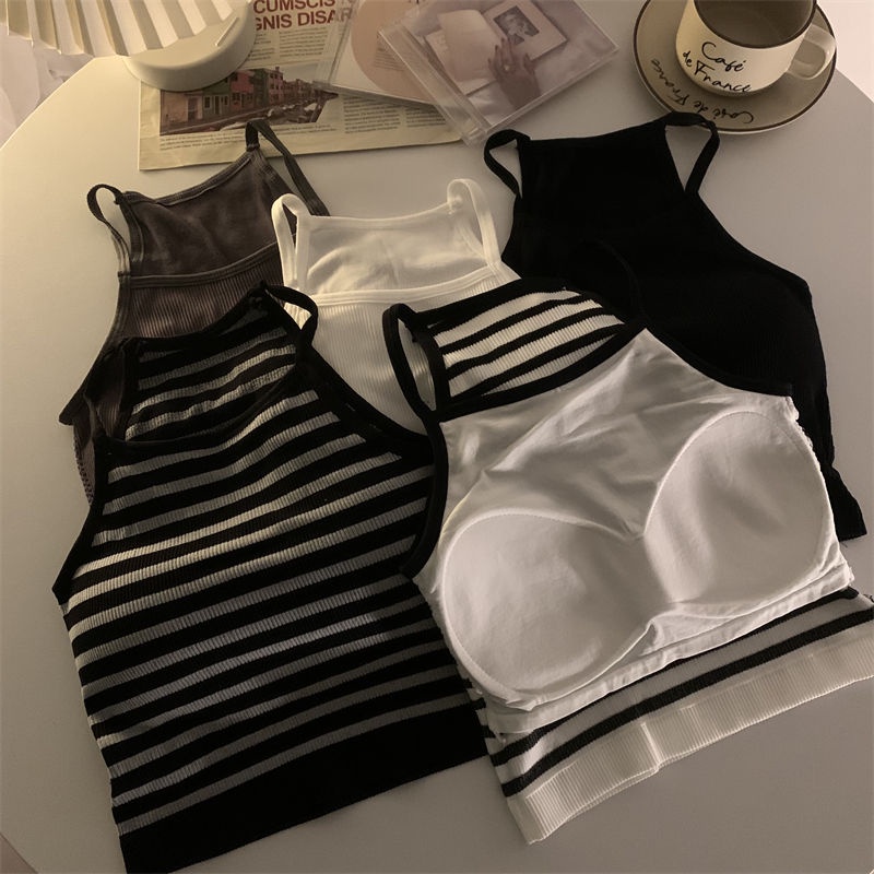 Áo Tank Top Hoạ Tiết Kẻ Sọc Thiết Kế Mới Cho Phái Nữ