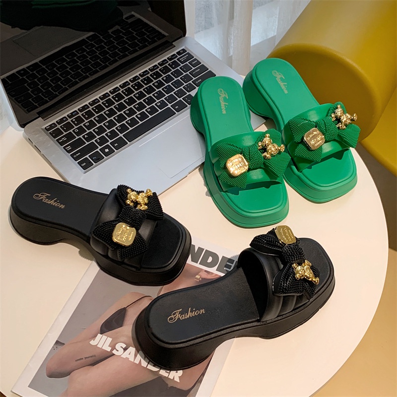 Huizumei Dép Đi Biển Đế Dày Mềm Mại Thời Trang Mùa Hè Cho Nữ