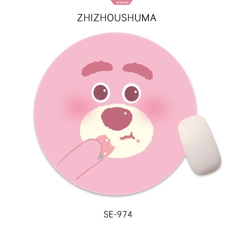 Đệm Lót Chuột Máy Tính Bằng Cao Su Mềm Họa Tiết Gấu Dâu Tây Hoạt Hình Disney Dễ Thương Khóa Chính Xác Cho Nữ