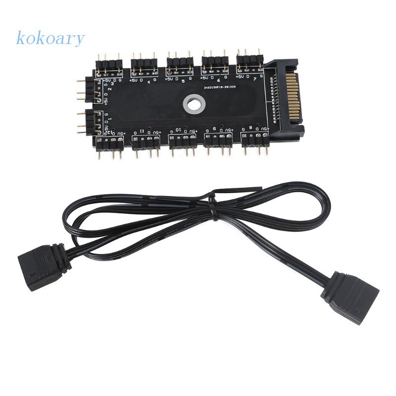 Bộ Chia Cổng Kết Nối Usb 5V 3-Pin Kèm Dây Cáp RGB