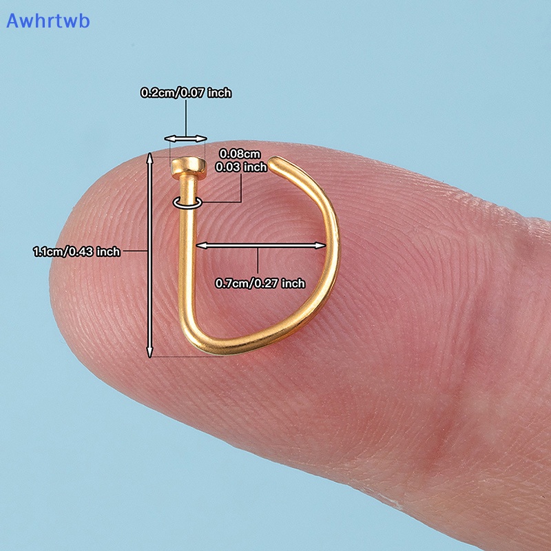 Set 3 Khuyên Mũi 18G Bằng Thép Không Gỉ Cá Tính Mới