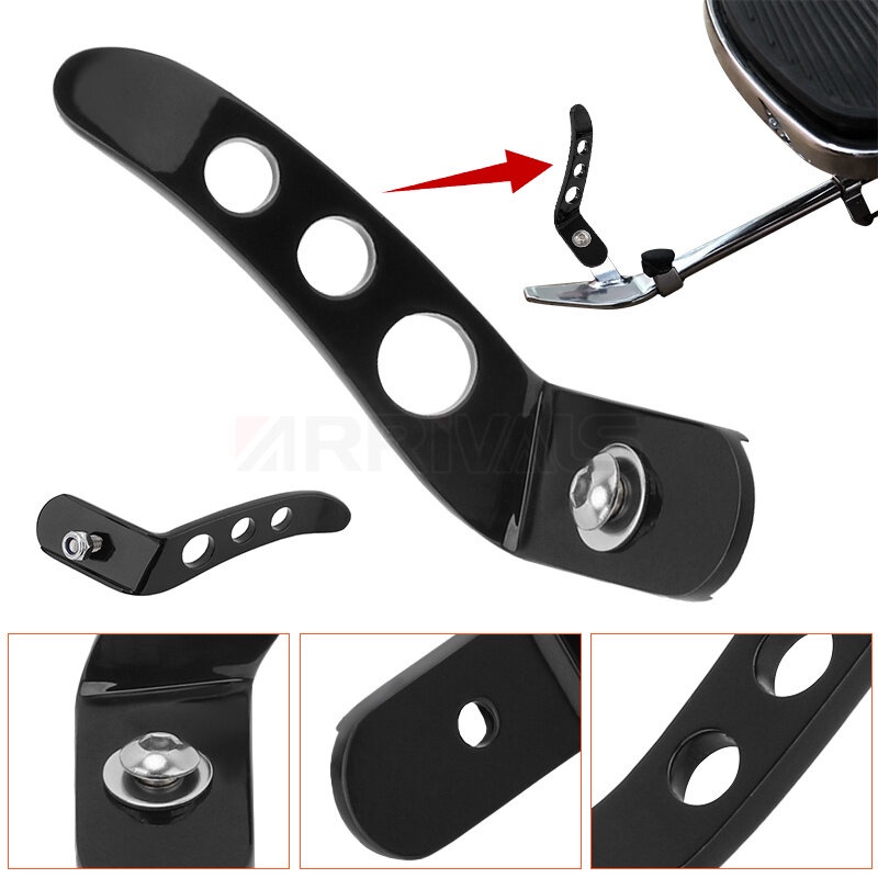Bàn Đạp Chân Chống Mở Rộng Màu Đen Cho Xe Mô Tô Harley Touring Road King Street Glide FLHX FLHR CVO Ultra 1991- 2022