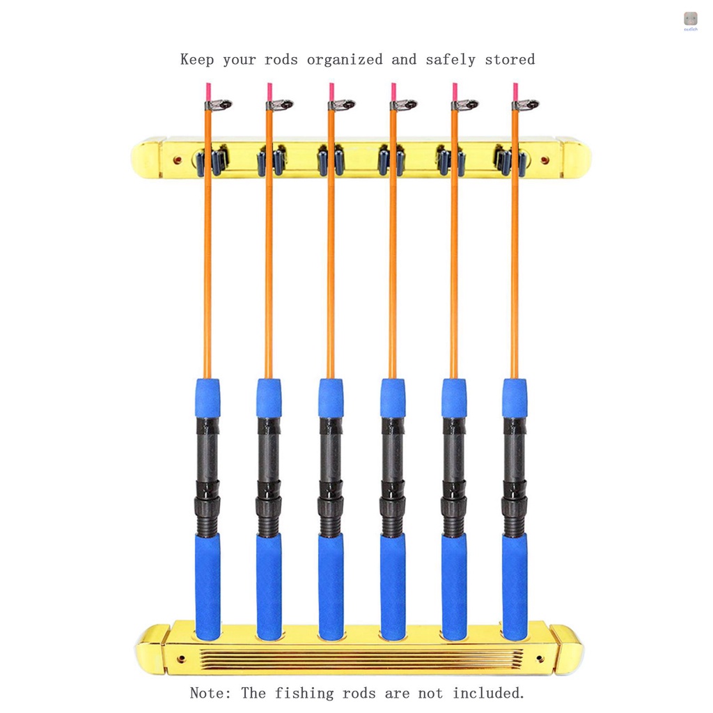 Giá Đỡ Cần Câu Cá 6 Ngăn Bằng Nhựa Gắn Tường Tiện Lợi