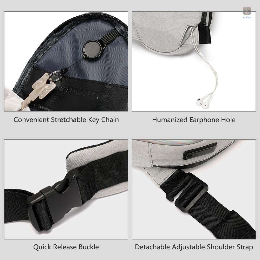 Túi Đeo Chéo Chống Thấm Nước Có Cổng Sạc USB