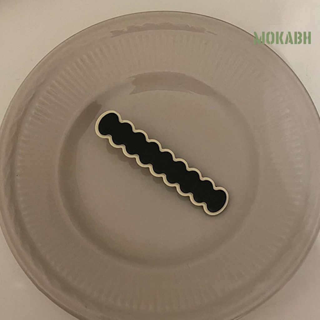 Kẹp Tóc Bằng Hợp Kim Acrylic Họa Tiết Sọc Caro Phong Cách Vintage Cho Nữ