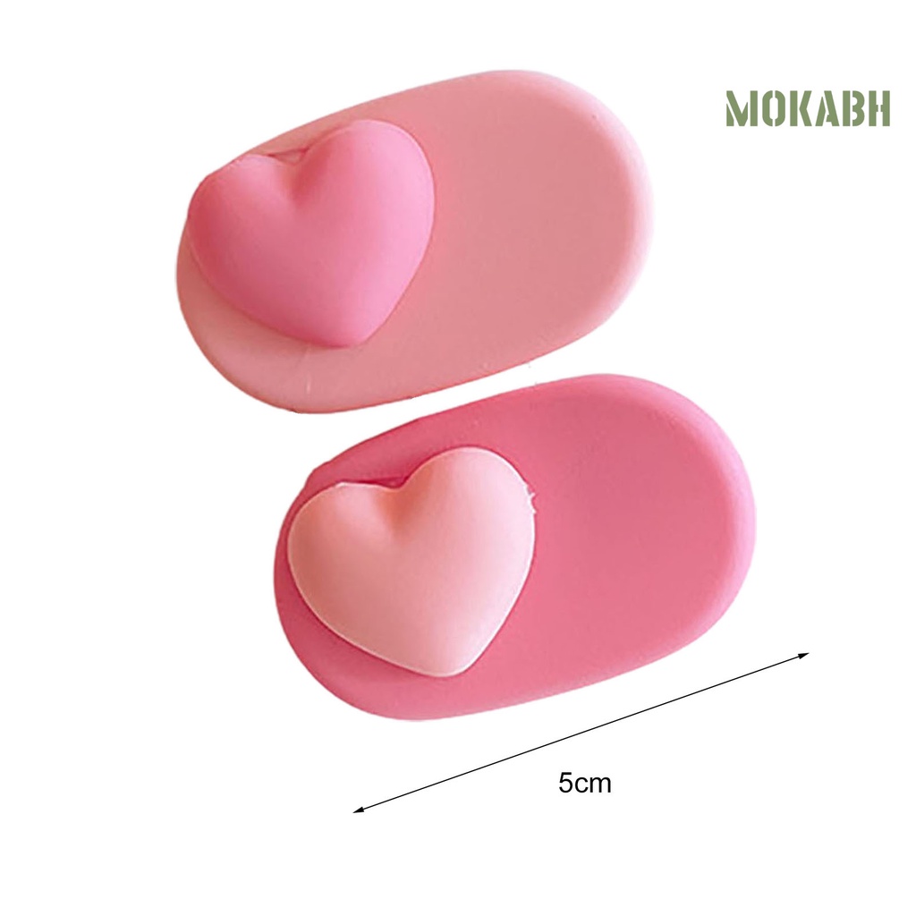 1 Cặp Kẹp Tóc Nhựa Họa Tiết Hoa / Trái Tim / Nơ Bằng Kim Loại Dễ Thương