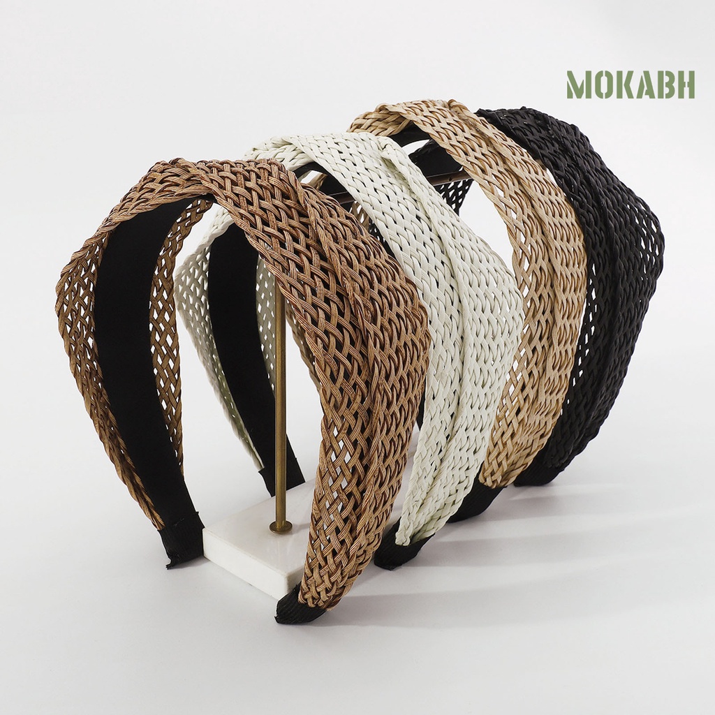 Băng Đô Cài Tóc Màu Trơn Chống Rơi Phong Cách Bohemian Dành Cho Nữ