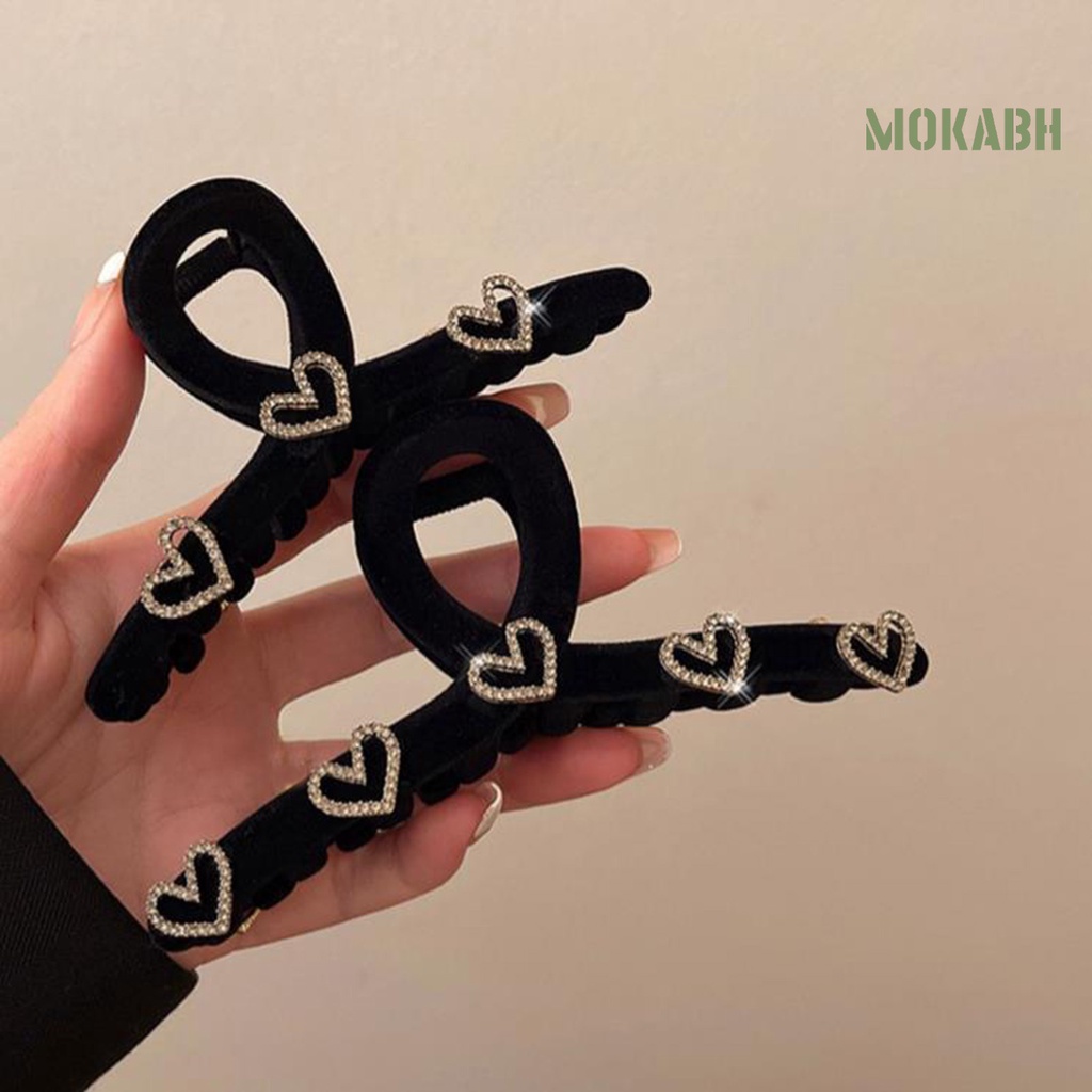Kẹp Tóc Hình Trái Tim Đính Đá Lấp Lánh Thời Trang Cho Nữ